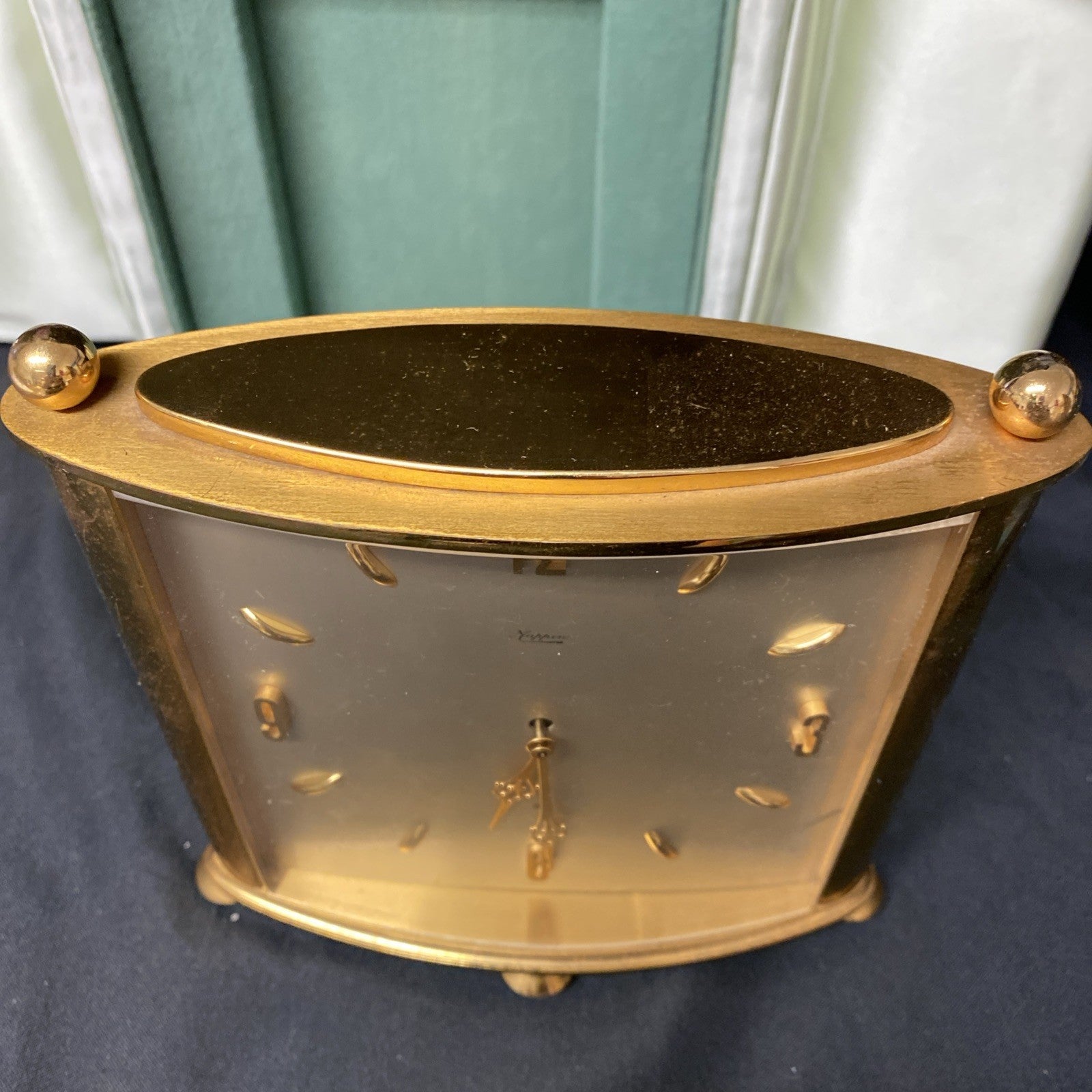 Mappin & Webb Angelus Boxed Clock very heavy brass 1930's Needs Repair -(1733)