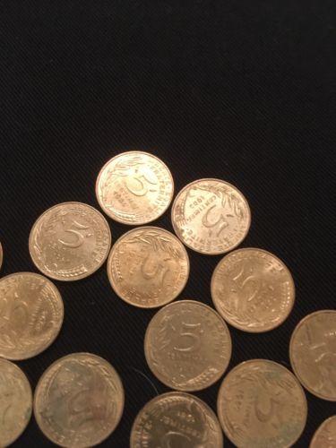 France 5 Centimes Coins Marianne - 24 x 1980's + 1 x 90's - (2754)