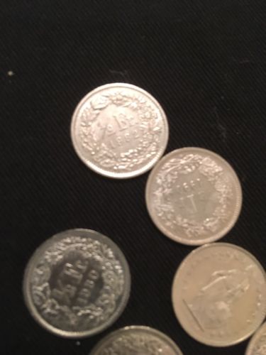 Switzerland 1/2 Fr Francs Coins x 6 - 1960's to 1980's - (2823)