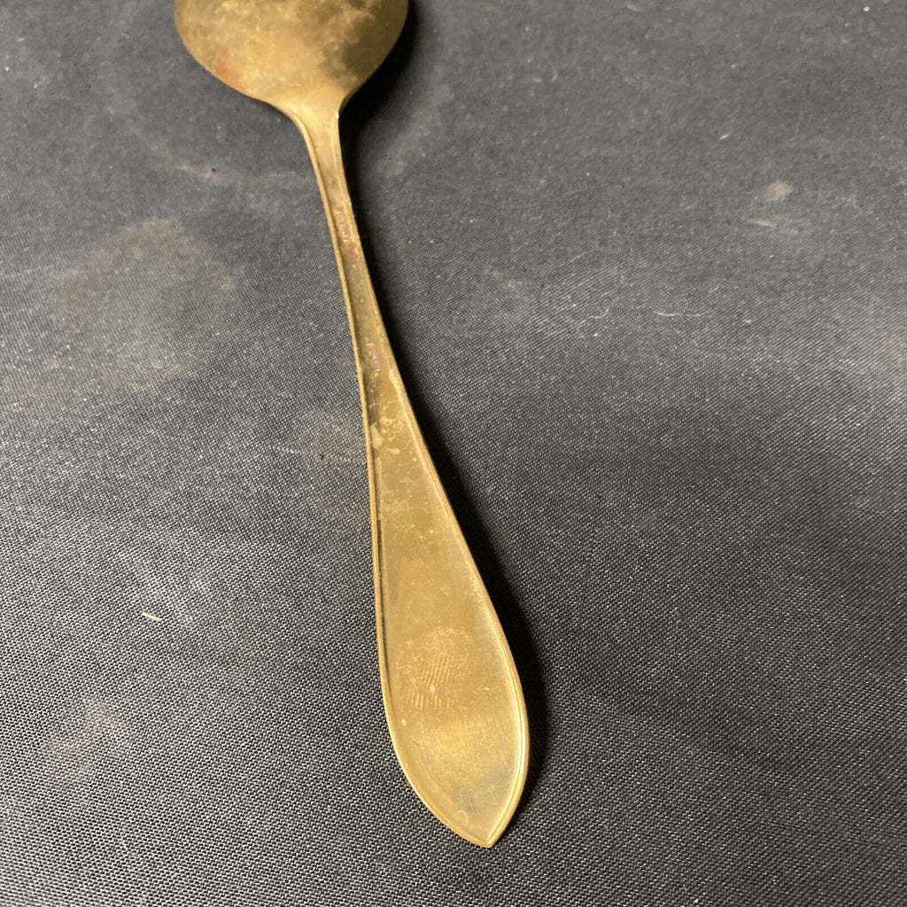 Vintage Dutch AUPHIR Gold Plated Large 23.5cm Serving Spoon / Fork - (5376)