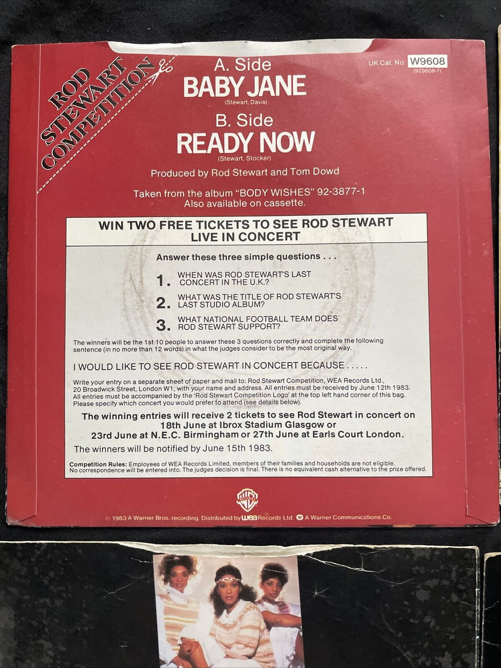 Vinyl Records 7" Singles 5 x 1980's The Cool Notes, Rod Stewart, Pointer - 9400