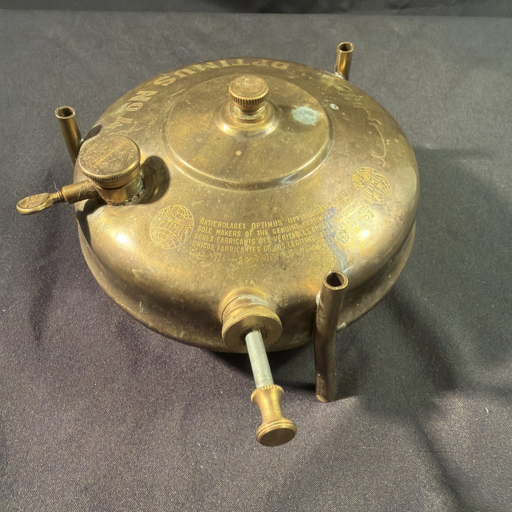 Antique Optimus No 48 Pressurised Brass Paraffin heater Sweden - (1989)