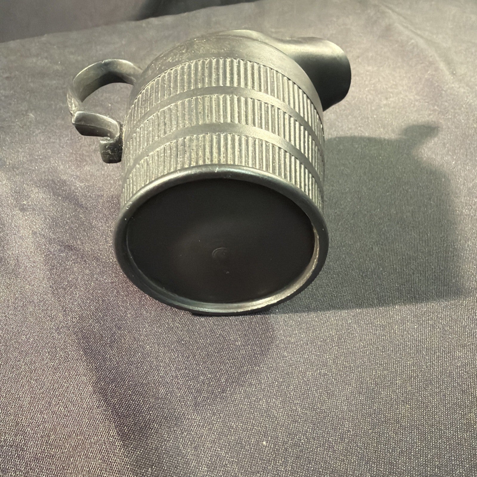 Vintage Black Basalt Jug / Creamer 12cm tall Wedgwood? - (1979)