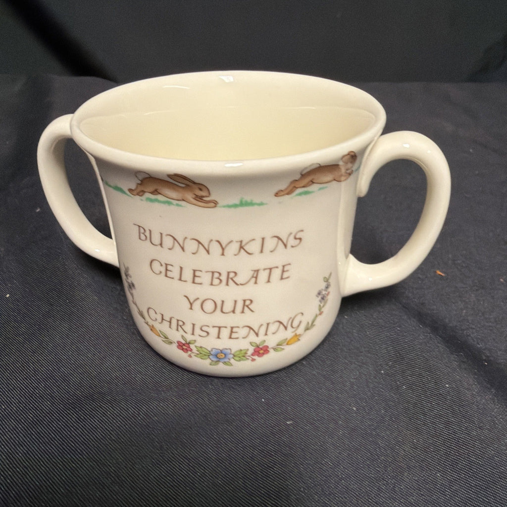 Royal Doulton Bunnykins Two Handled Cup Christening Vintage - (1895)