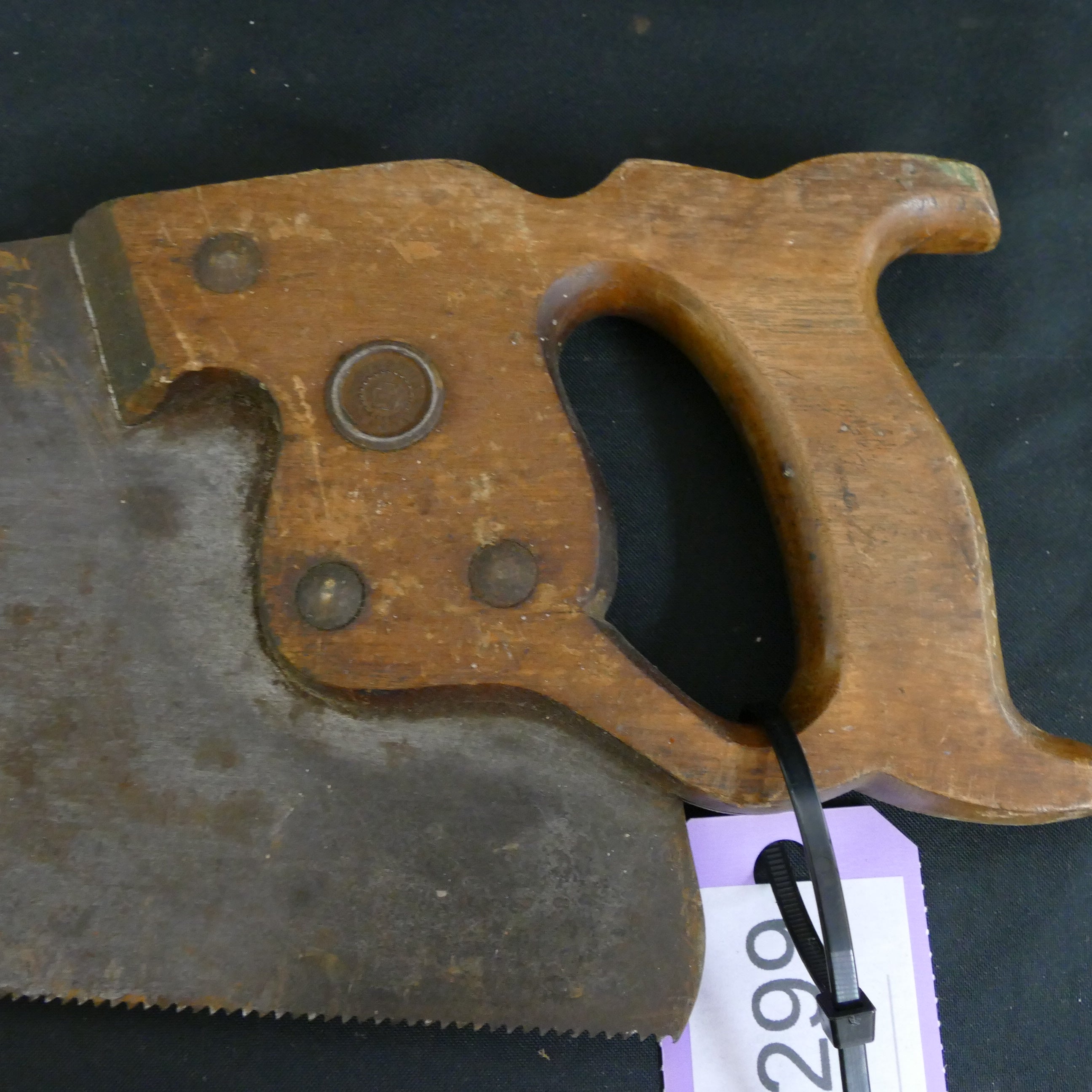 Antique Disston Canada saw 63cm with metal Blade Carpenters - (9299)