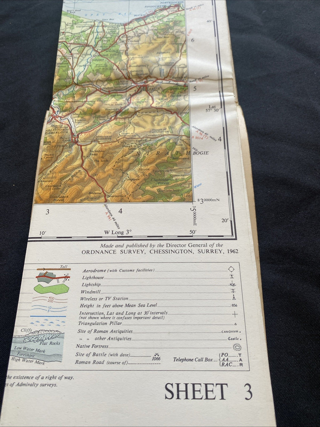 Northern Scotland Ordnance Survey Quarter Inch Map Published 1962 #3 (1290)
