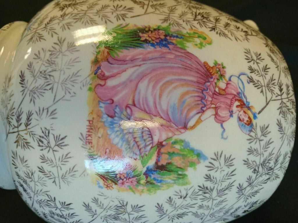 Vintage Jug Sadler Pinkie Crinoline Lady Gilded 12cm Tall - (7889)