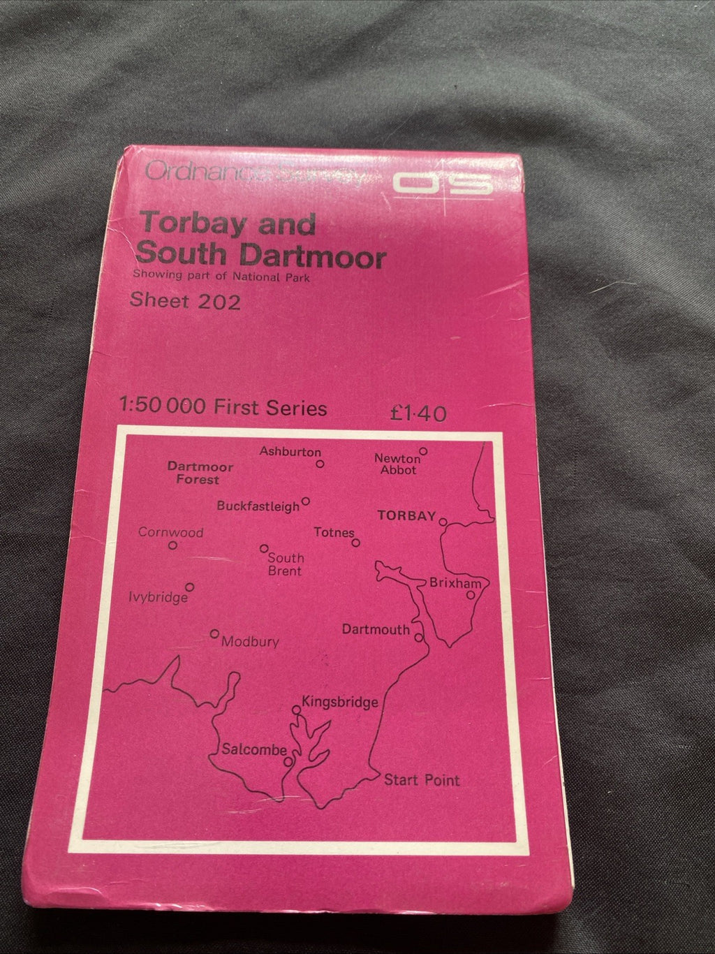 Torbay and South Dartmoor Ordnance Survey OS Landranger Map #202 1:50 sc (1256)