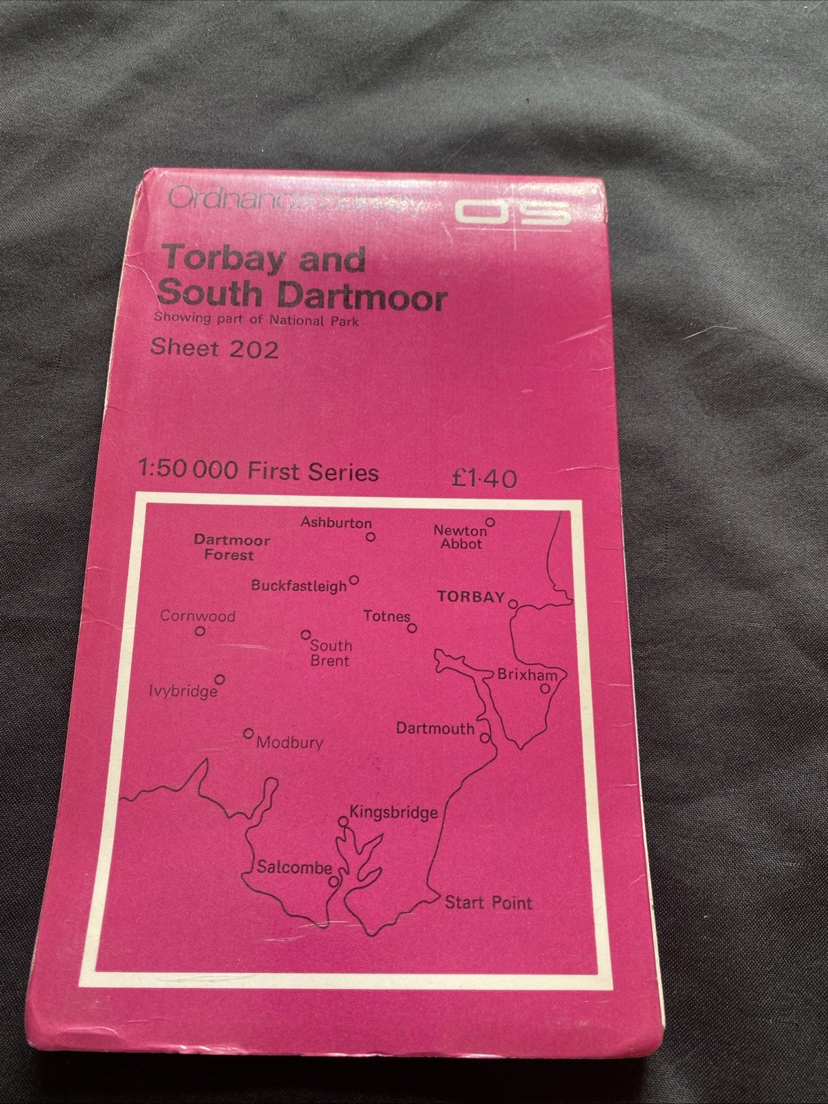 Torbay and South Dartmoor Ordnance Survey OS Landranger Map #202 1:50 sc (1256)