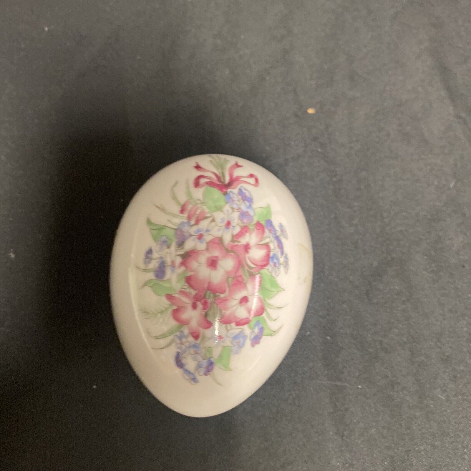 Trinket Box EGG -  Schwarzenhammer Porcelain Porzellan Floral Design - (9324)