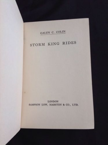 Galen C Colin - Storm King Rides  - Original 1944 print - Children Western (408)