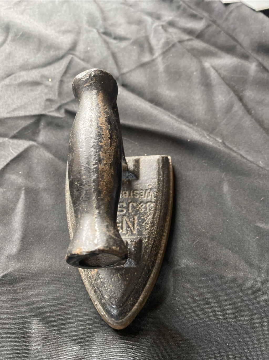 Antique Cast Iron Flat Clothes Iron by J&J Siddons West Bromwich, Doorstop (1190