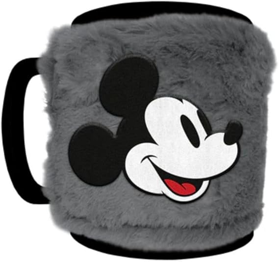 MUG Boxed ceramic with Furry Cover - Mickey Mouse Smile