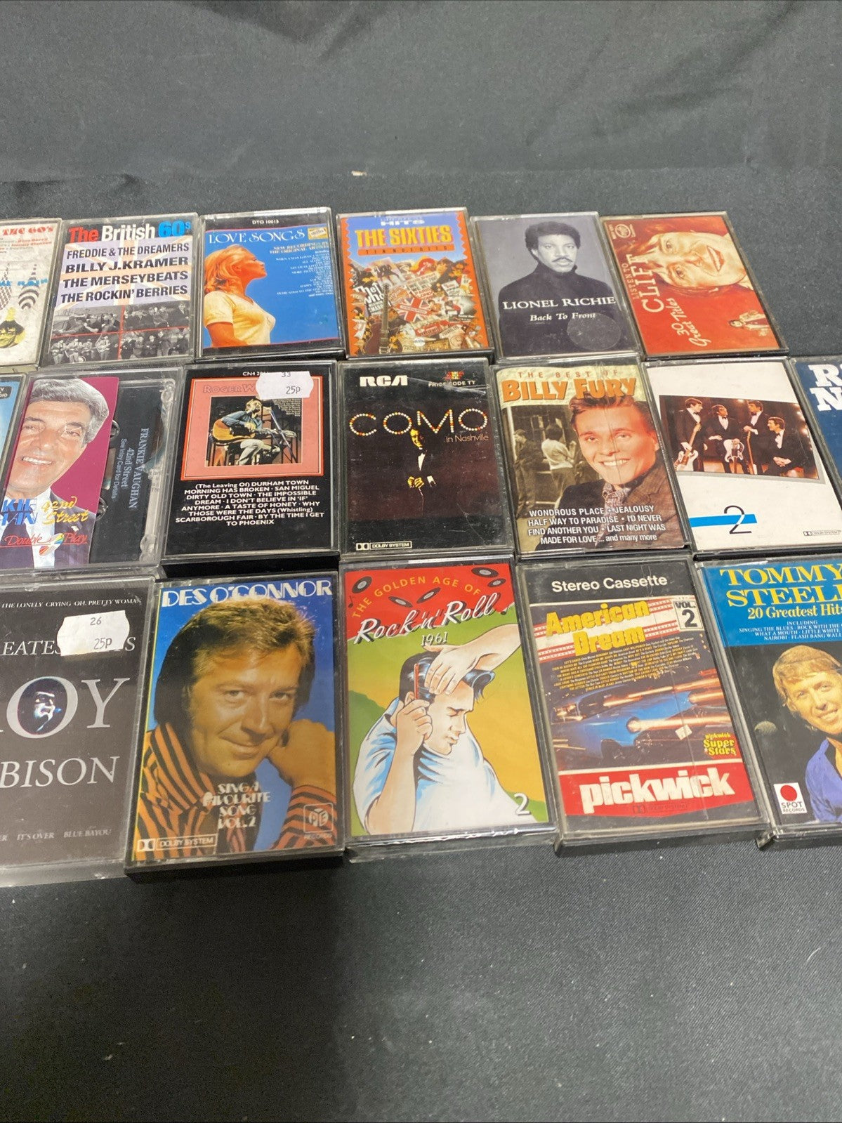 20 Cassette tapes Mainly 60's Rock N Roll Orbison Steele Fury - (1735)