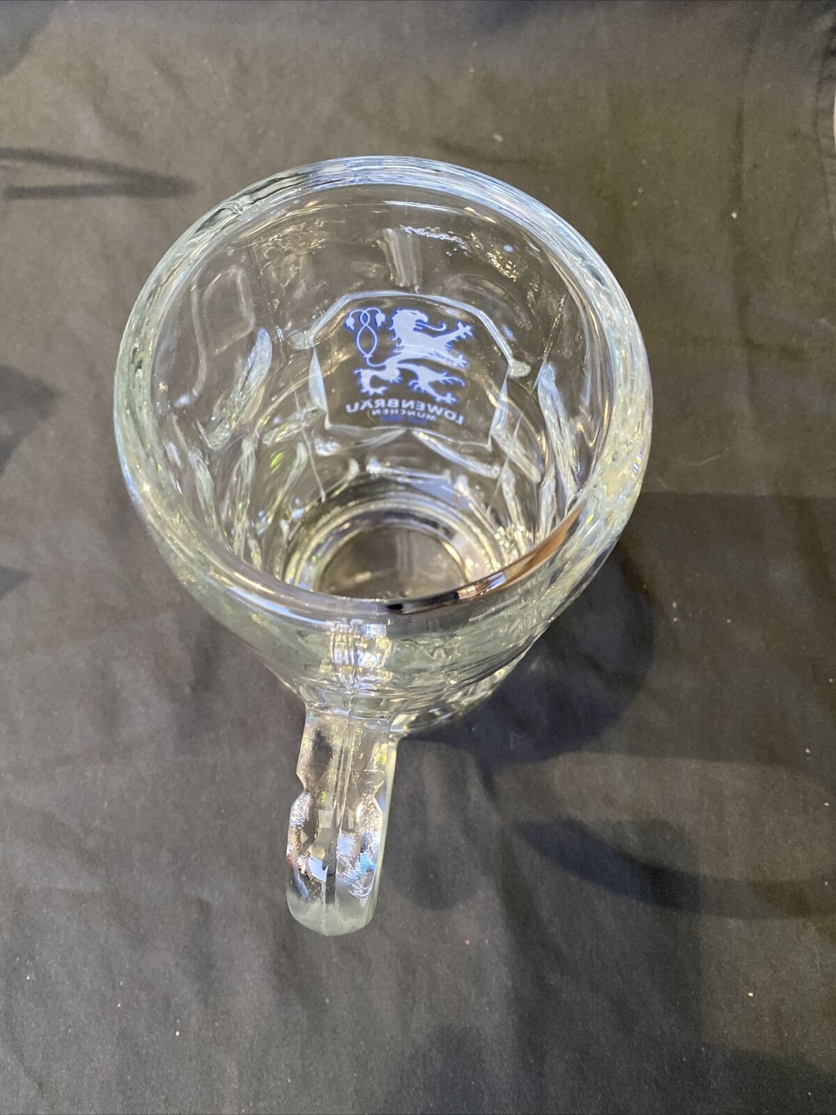 Vintage Lowenbrau Munchen Seit 1383 1 Litre HEAVY Dimple Stein - (8485)