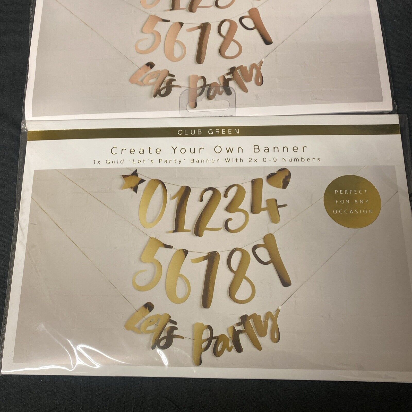 Create Your Own Banner x 2 packs GOLD / ROSE GOLD Party Birthday (5335)