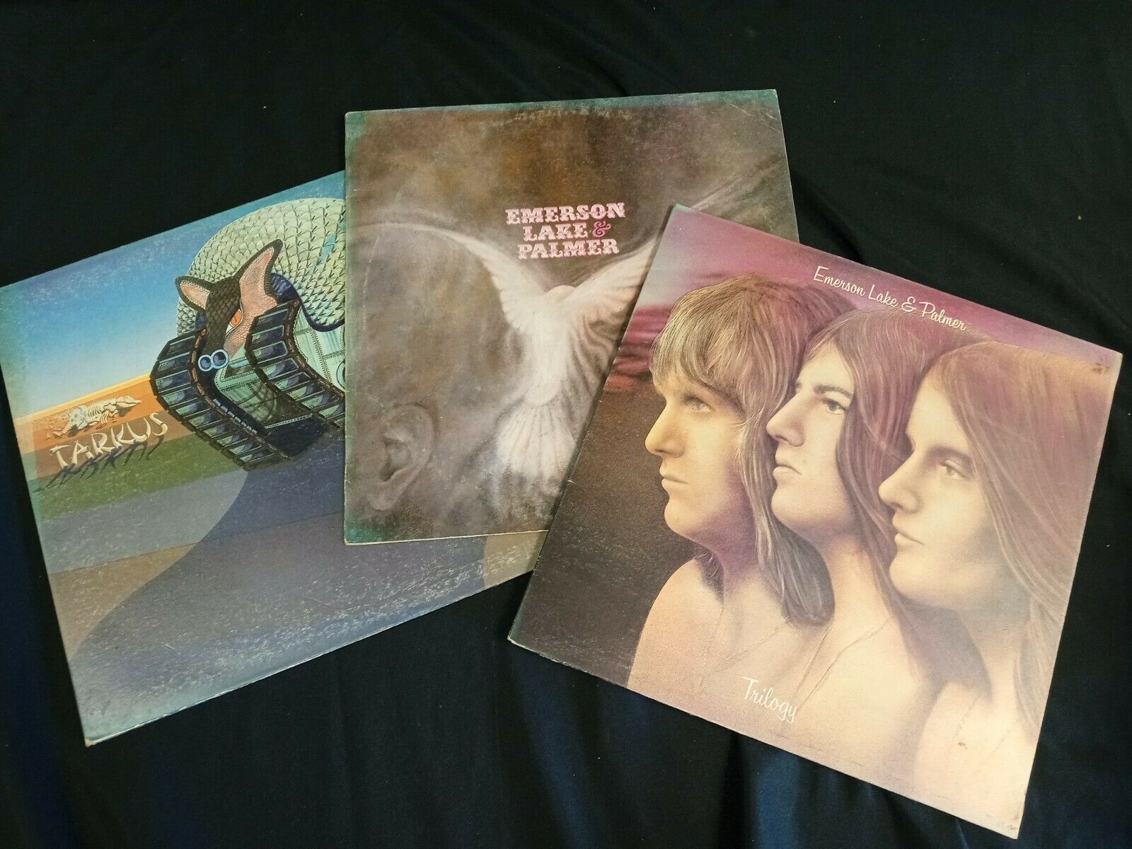 TARKUS Emerson Lake & Palmer 1st Press 1971 & Trilogy & Self titled Vinyl (7703