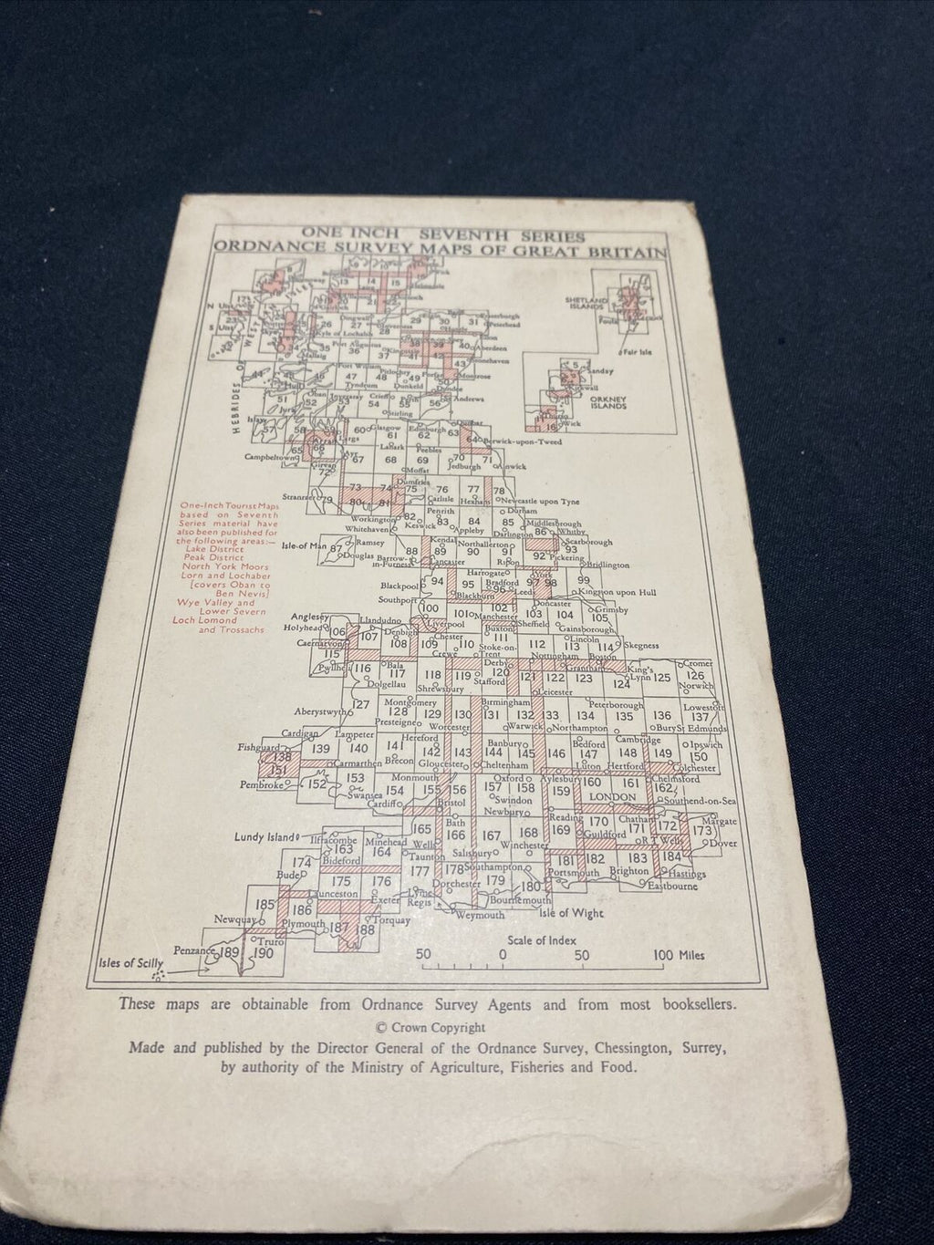 MAP - Ordnance Survey 1 inch 7th Series 1968 - Taunton & Lyme Regis CLOTH #177 (8679