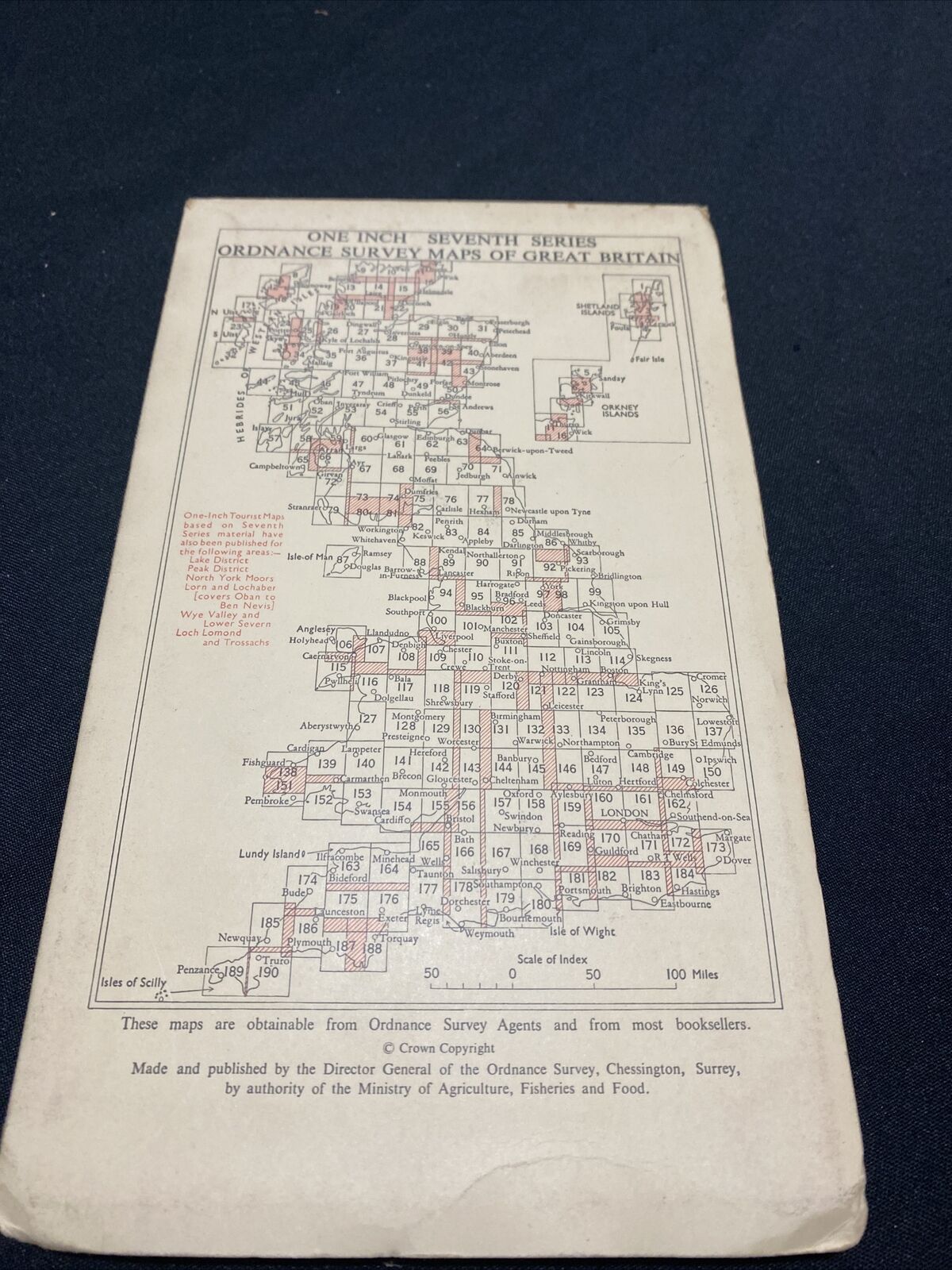 MAP - Ordnance Survey 1 inch 7th Series 1968 - Taunton & Lyme Regis CLOTH #177 (8679