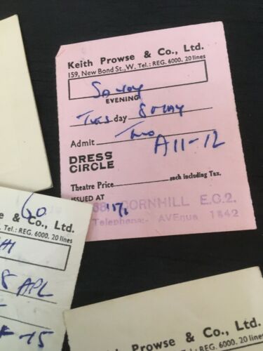 Theatre tickets 1950's Adelphi Savoy Saville and Carnival Ball programme 1950 - (2957)