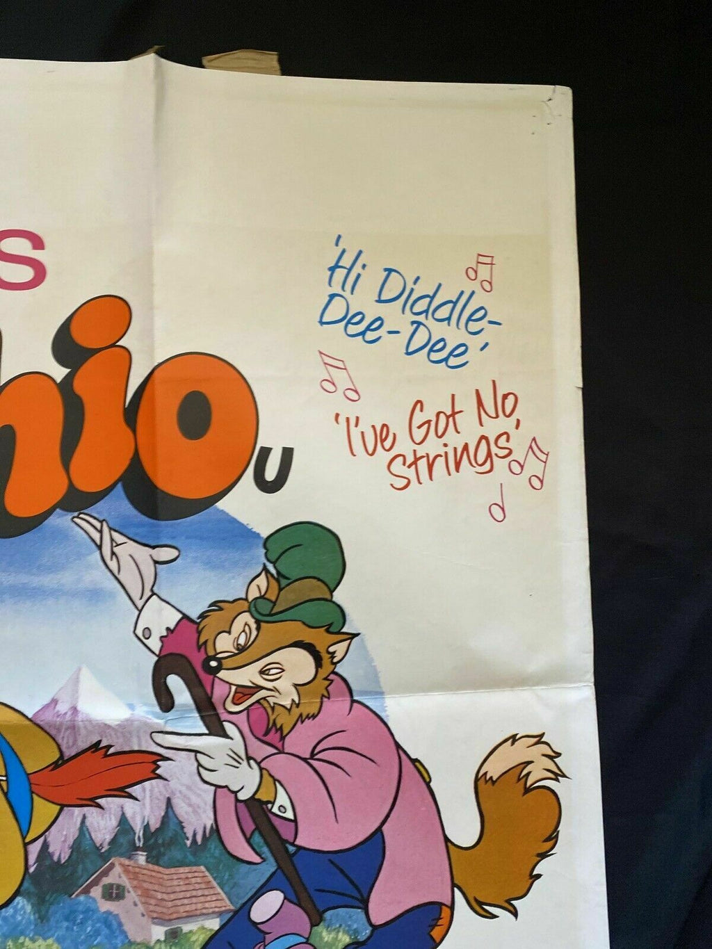 ORIGINAL UK QUAD POSTER - Disney's Pinocchio (1978 re-release) 30"x40" (6554)