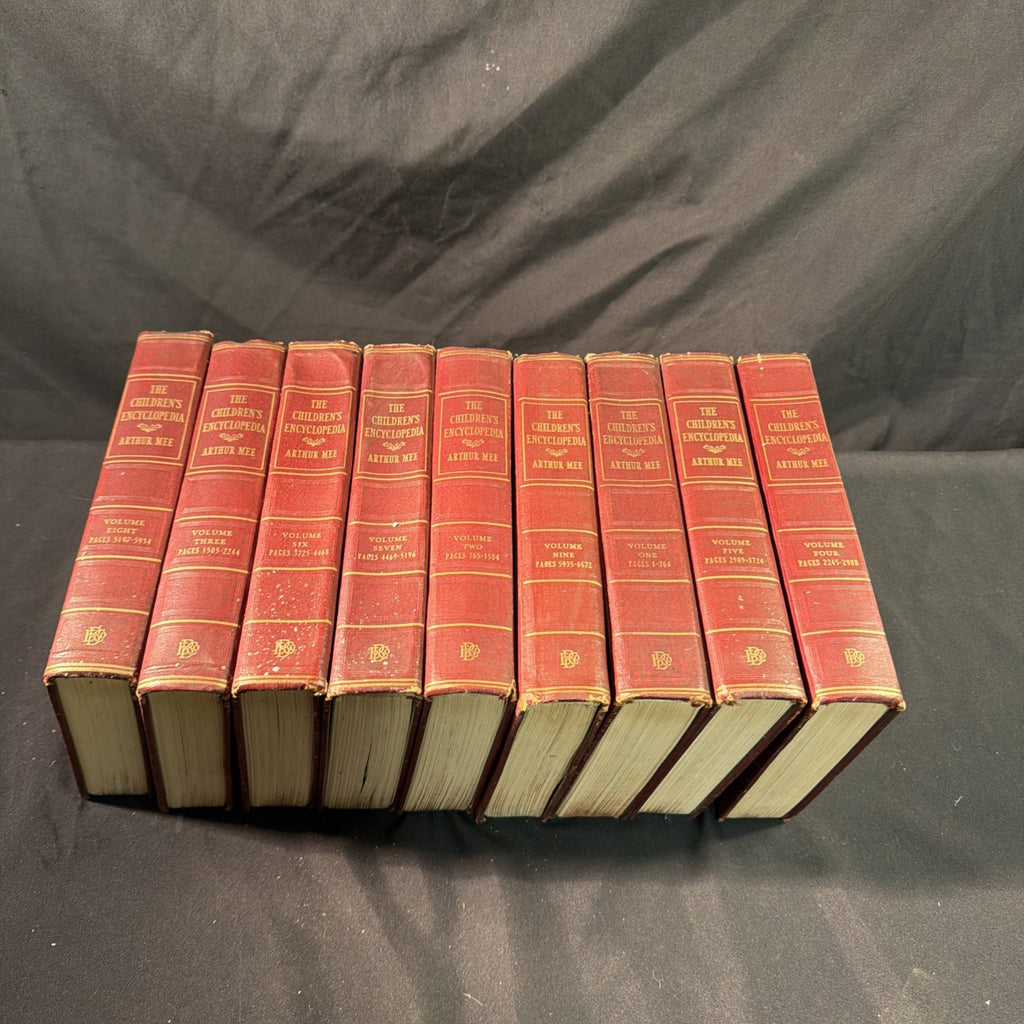 The Childrens Encyclopedia by Arthur Mee Vintage Books 1950's Vol 1-9 - (2018)