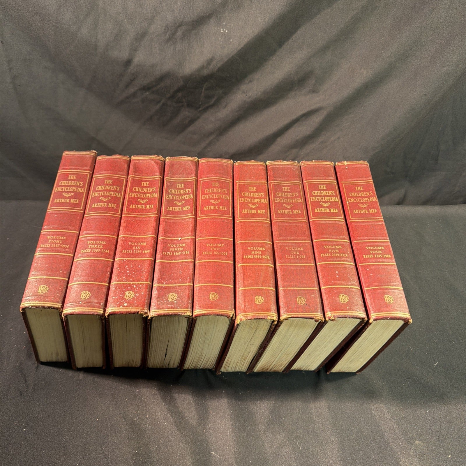 The Childrens Encyclopedia by Arthur Mee Vintage Books 1950's Vol 1-9 - (2018)
