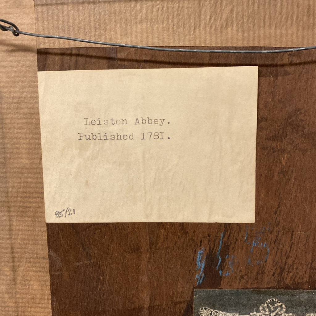 1781 Coloured Engraving Leiston Abbey W.Byrne, T.Hearne Framer H.Alden - (1767)