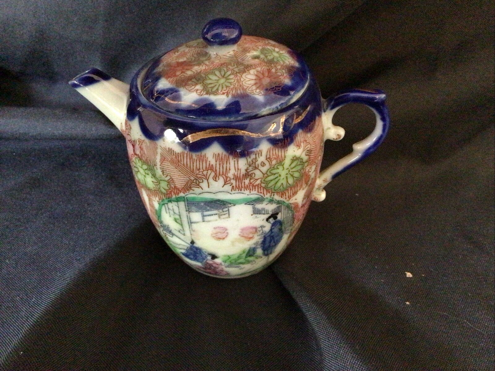 Teapot Collectors Small Ceramic Vintage 7cm Japanese Style - (8377)