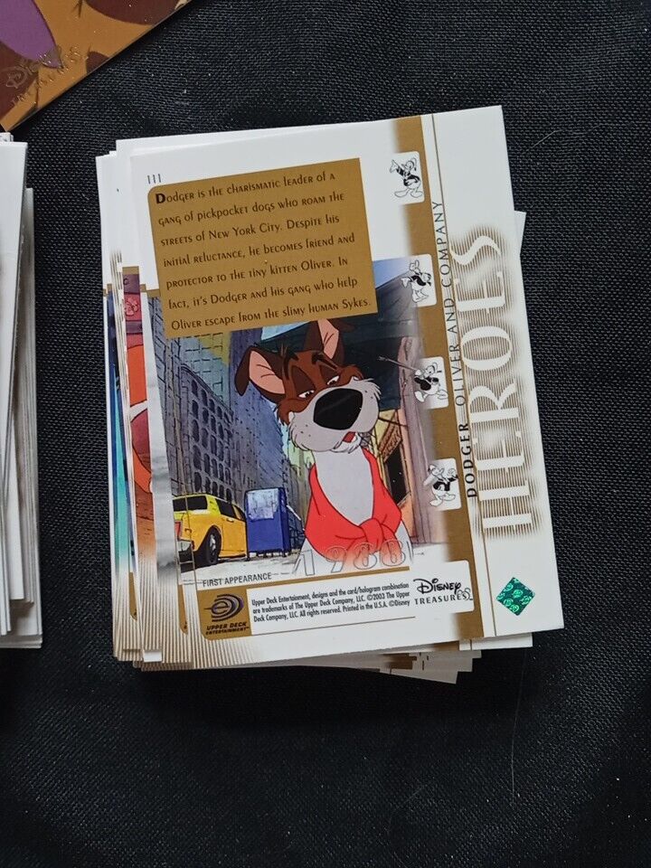 Upper Deck 2003 Disney Treasures Series Set 6 missing x 84 Trading Cards -(5739)