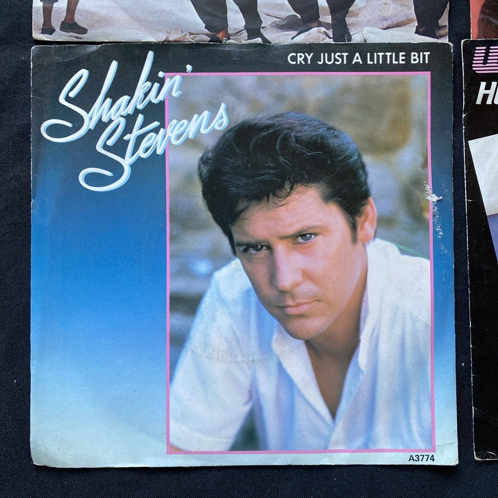 Vinyl Records 7" Singles 5 x 1980's Shakin' Stevens, Womack, Wavelength -(9464