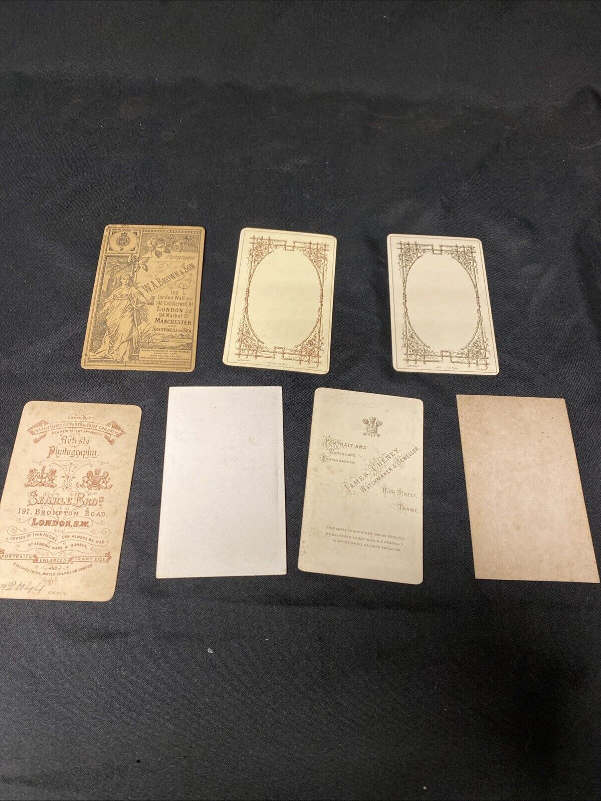 Victorian Carte De Vista CDV's x 7 Features Gentlemen Portraits London - (5442)