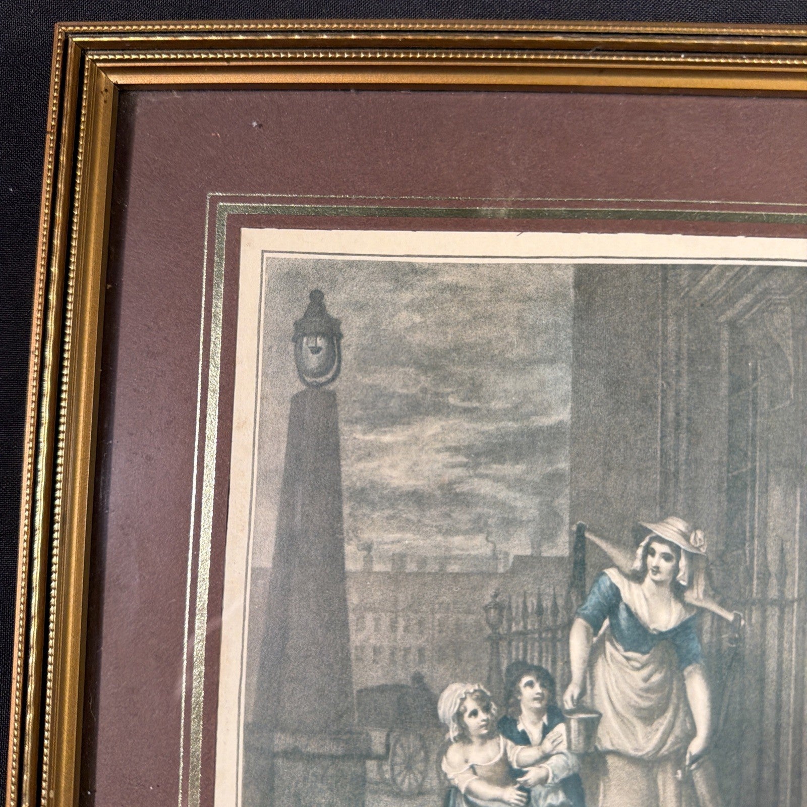 F Wheatley & Schiavonetti Cries of London engraving "Milk Below Maids" Framed - (2021)