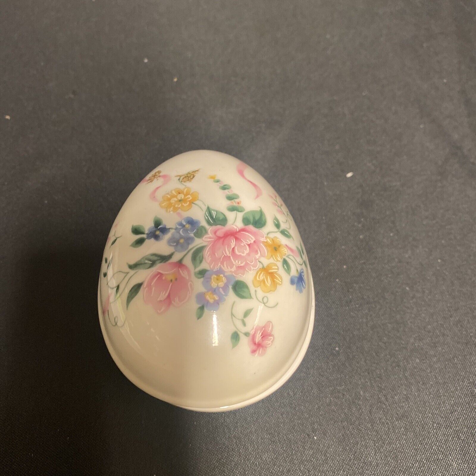 Trinket Box EGG - St Michael Marks and Spencer Pottery Egg England - (9215)
