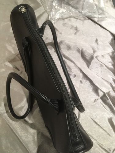 MONARCH Airlines Collectible Air Host Black Leather Effect Handbag Good Cond