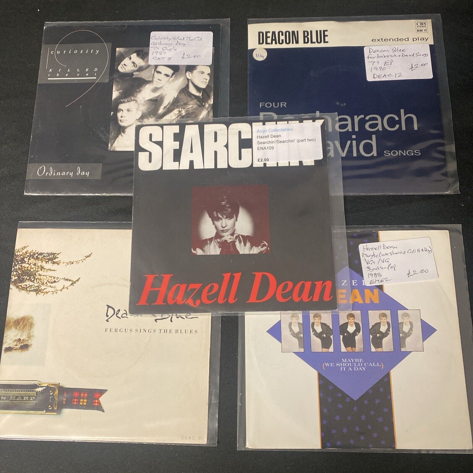 Vinyl Records 7" Singles 5 x 1980's Hazell Dean, Deacon Blue / Curiosity - (9474