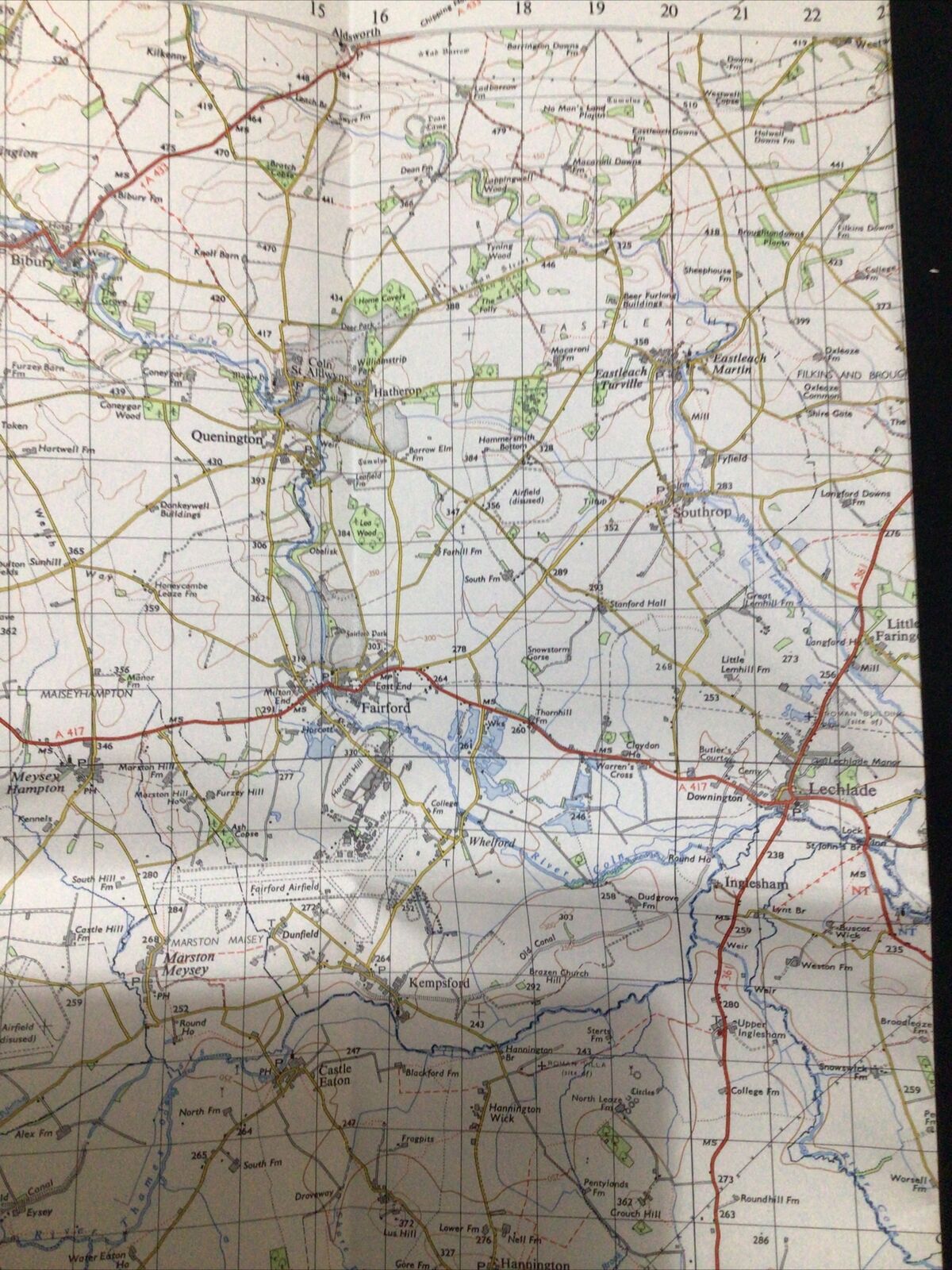 MAP - Ordnance Survey 1 inch 7th Series 1968 - Swindon #157 (8682)