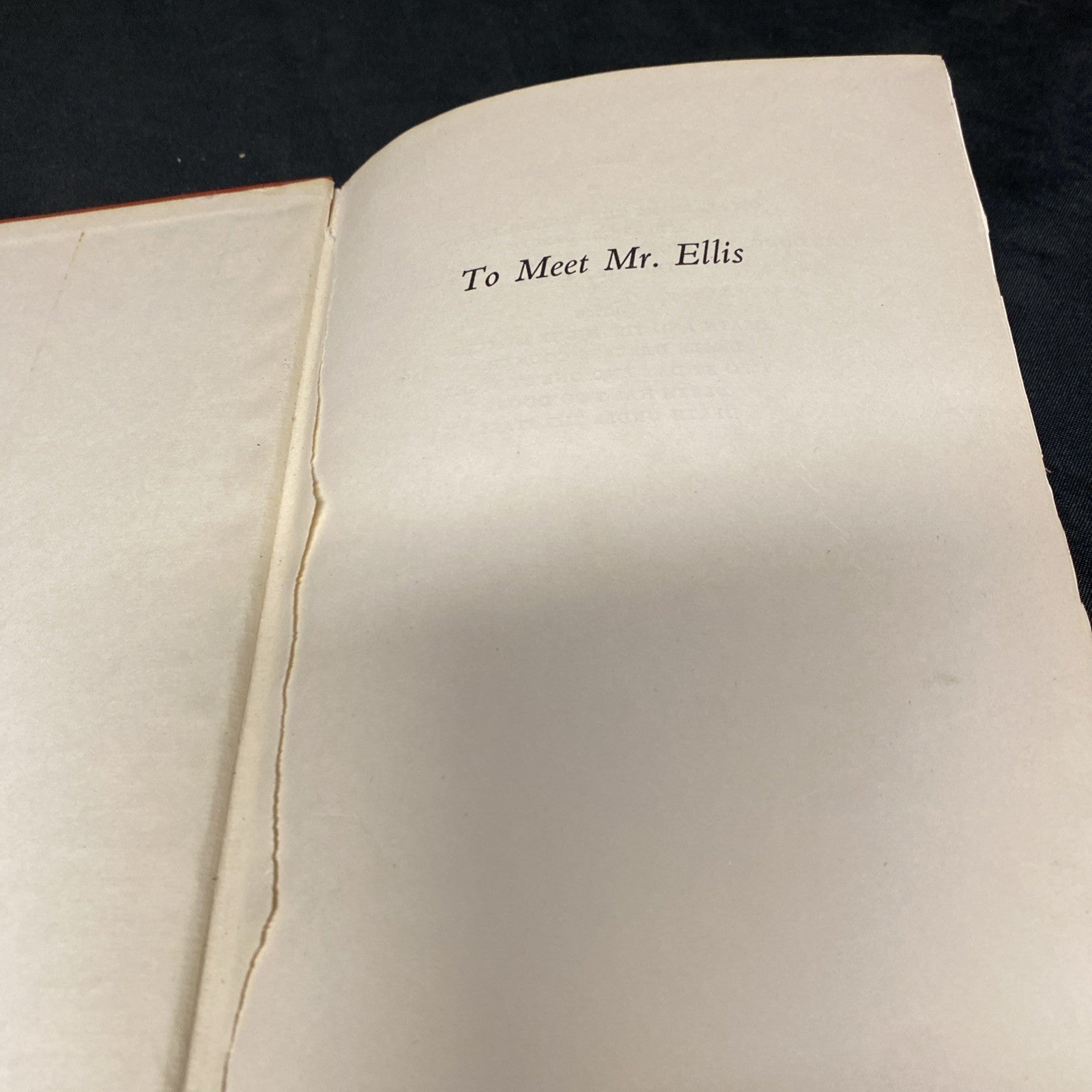 Book - To Meet Mr Ellis by Vicars Bell - (1551)