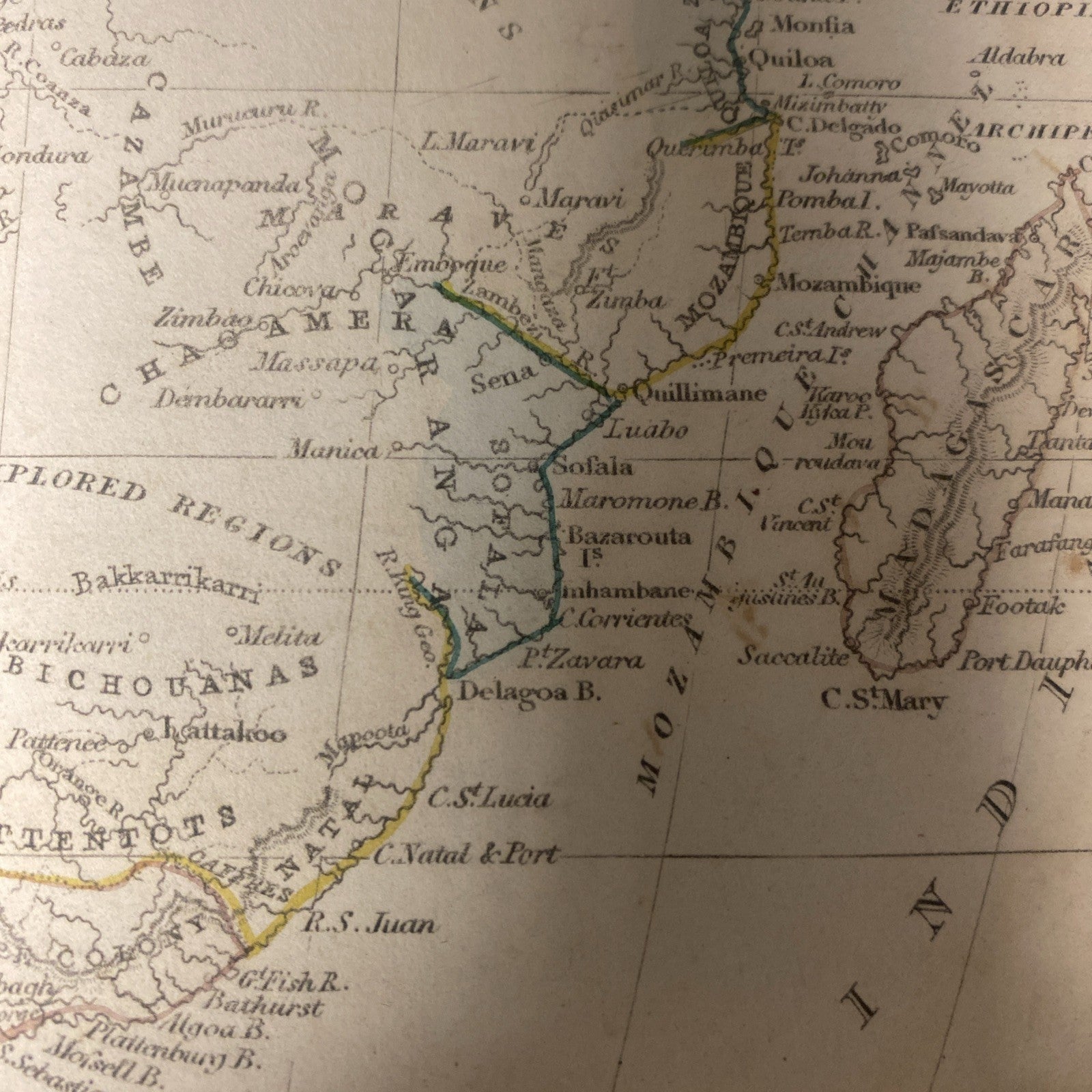 Antique late 1800's Map of AFRICA by Darton & Clark Very Rare - (1766)