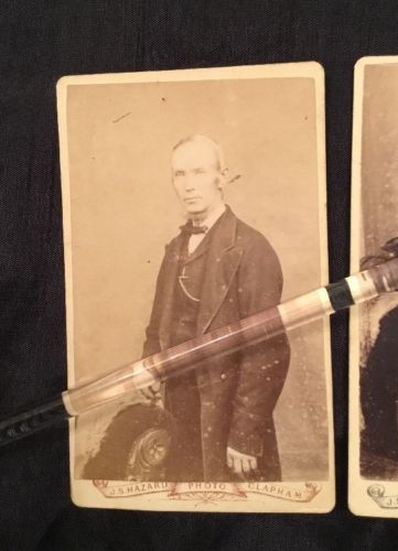 Victorian CDV Cabinet Photo -1870’s Hazard London X 2 Husband & Wife (2314