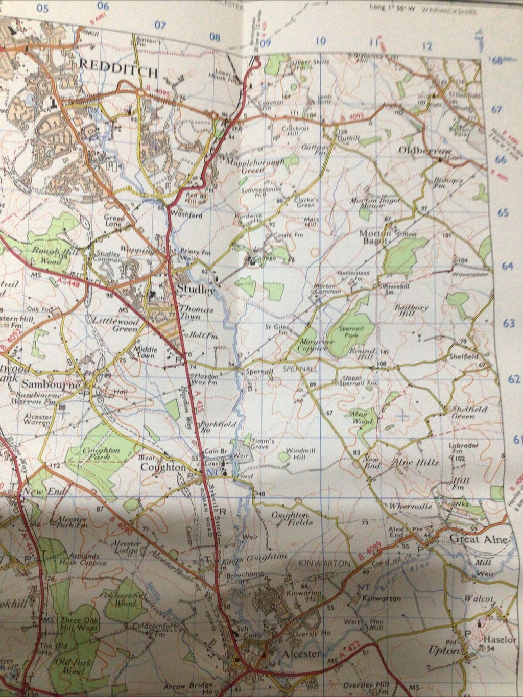 MAP - Ordnance Survey 1:50 1st Series 1974 -Worcester & The Malverns #150 (8707