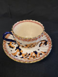Crown Devon INDIAN Pattern 1882 S F & Co. Cup and Saucer - (8475)