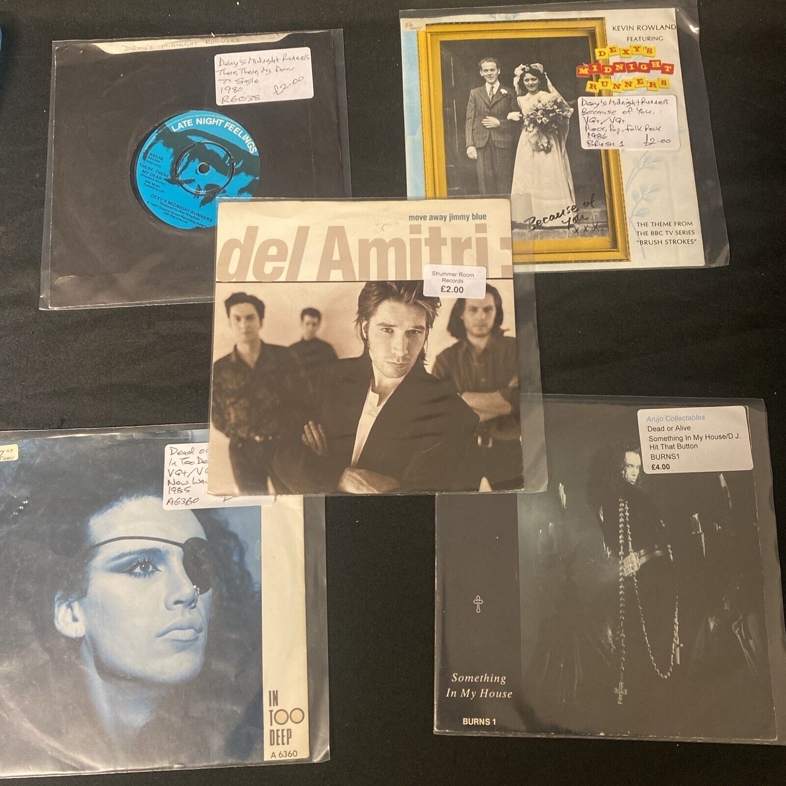 Vinyl Records 7" Singles 5x 80's Del Amitri, Dead or Alive, Dexy's Midni.. (9476