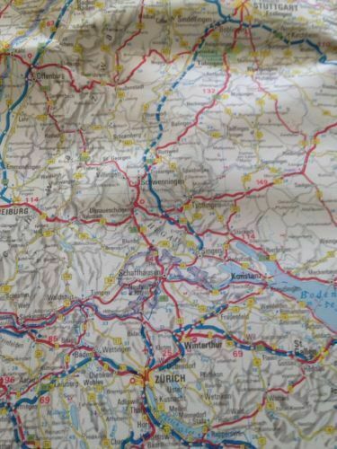 MAP - Germany Map no 3 Philip International 1:1,000 - Used 1976 colour (1226)