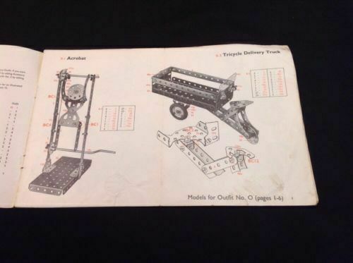 MECCANO - Book of Models for outfits 0-1 - 1962 - Scooter Acrobat Etc (757)