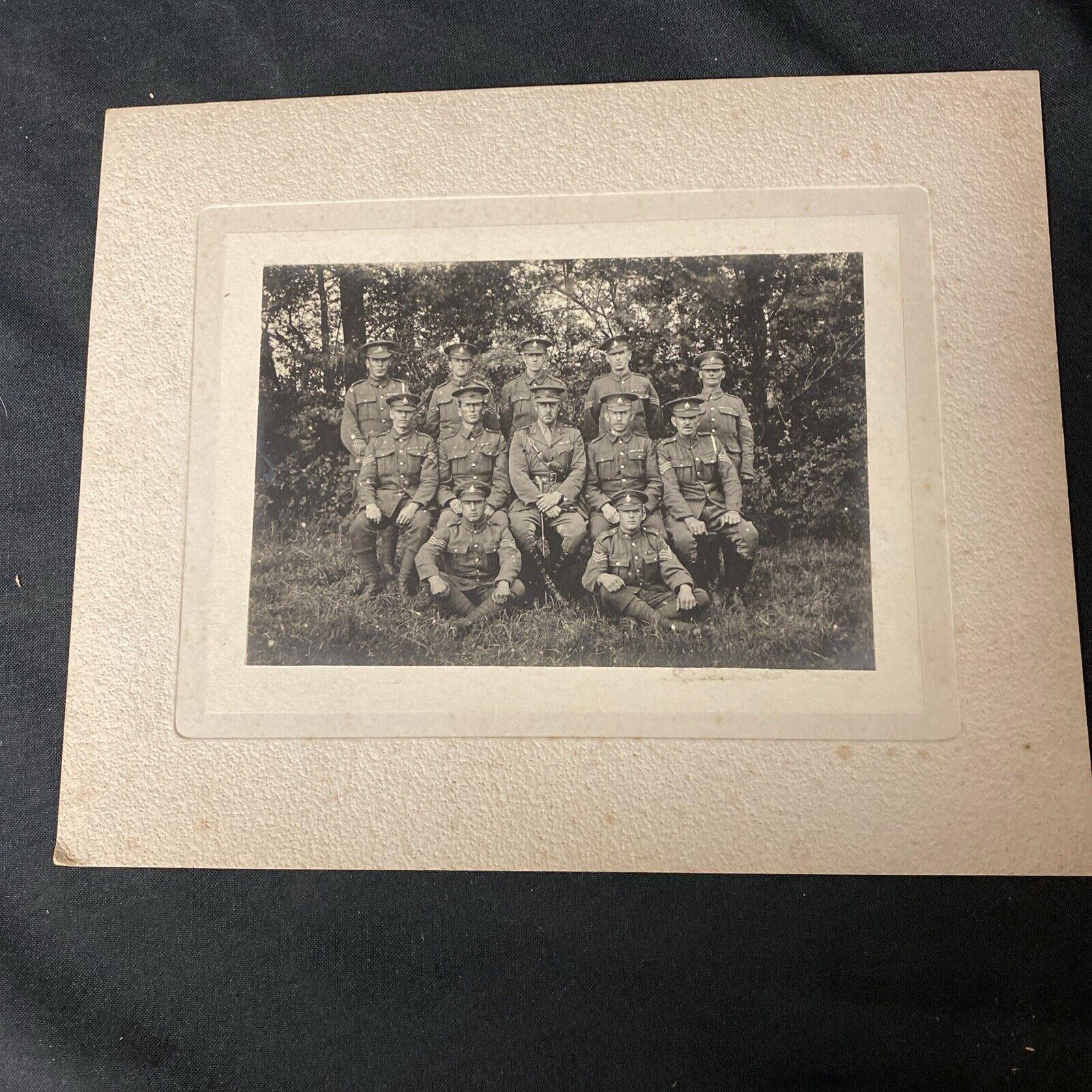 Royal Defence Force April 1921 B Company Sergeants All Names on rear (5438)
