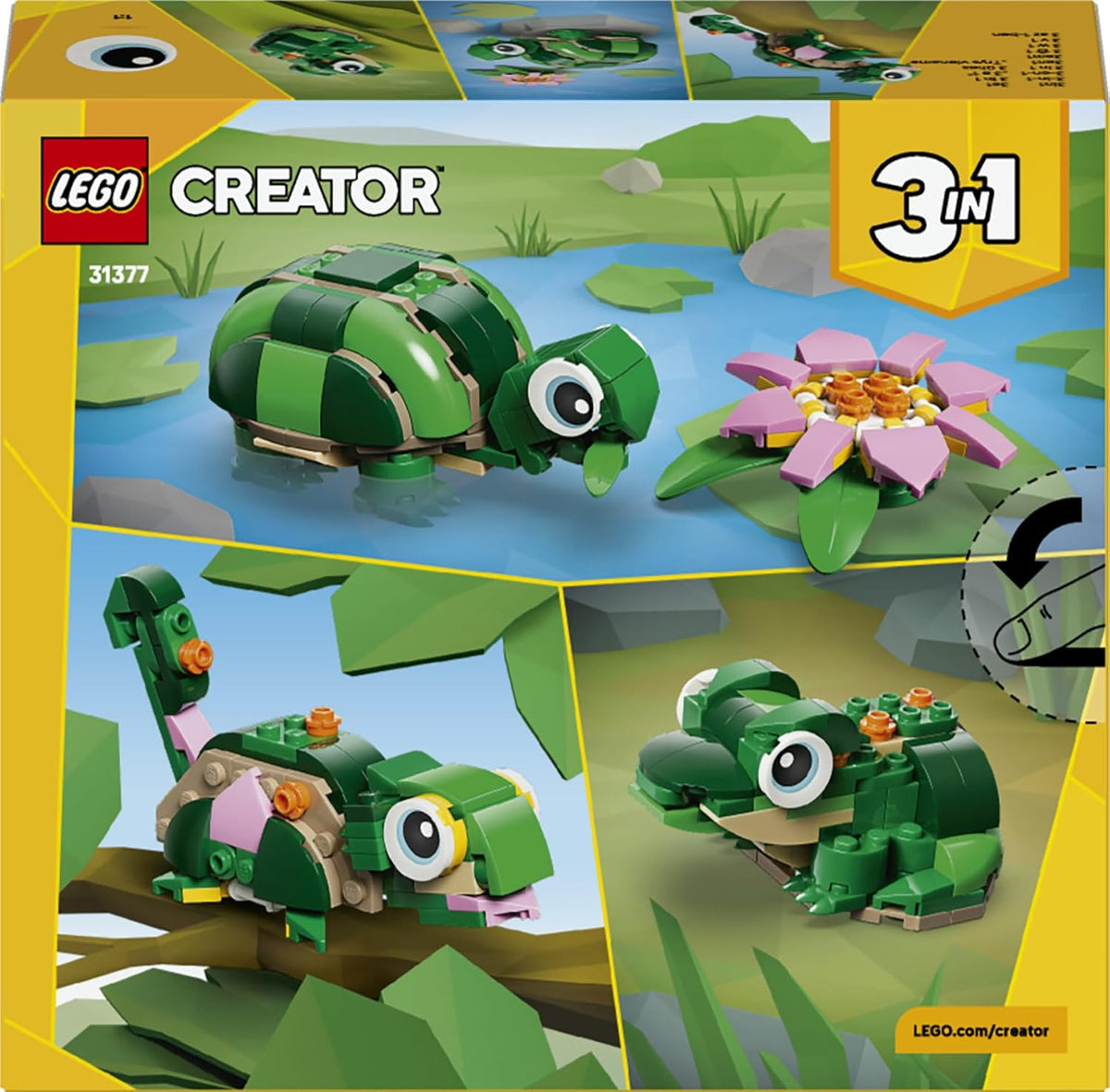 LEGO Creator 3 in 1 - Turtle with Water Lily Flower / Frog / Chameleon - 31377