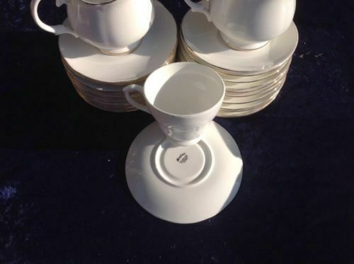 Mayfair Bone China - 22 Saucers , 1 Cup , 2 Milk Jugs 3 Plates Used  - (126)