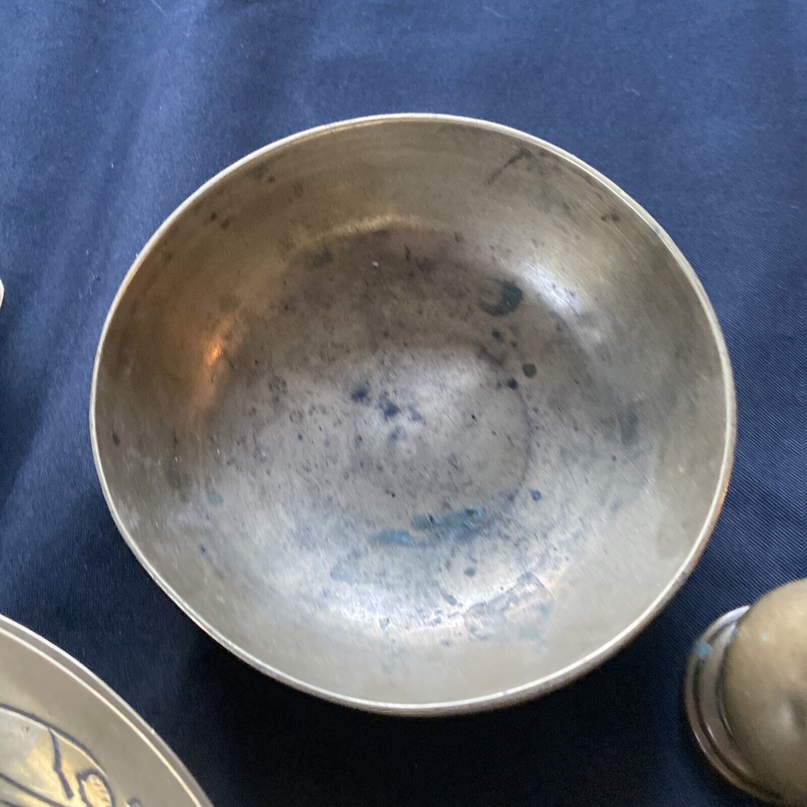 Antique Chinese Asian Brass Bronze collection Bowls ETC - (9607