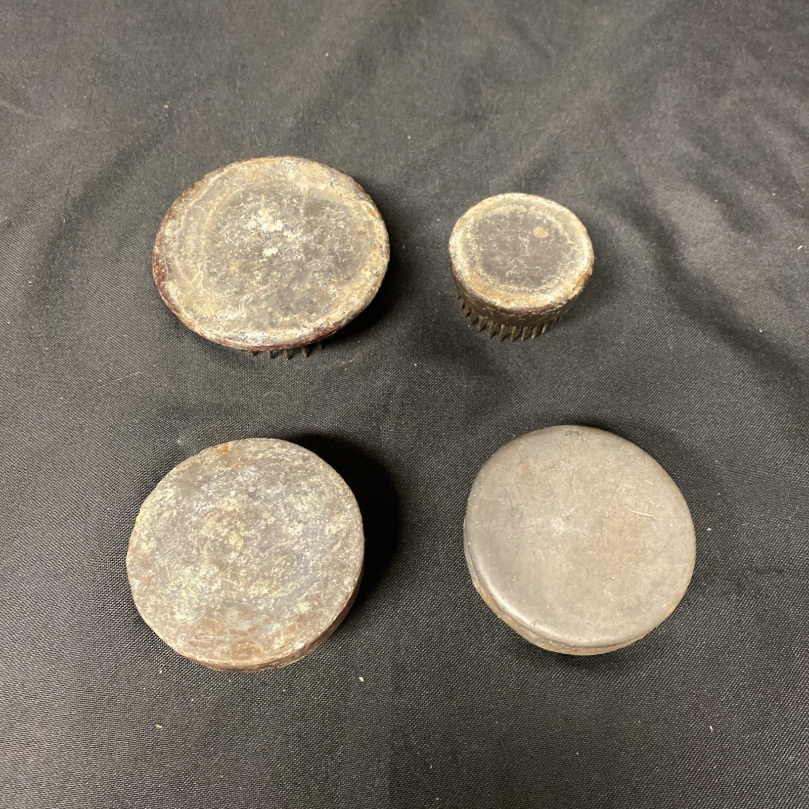 Vintage Floral Flower Frogs x4 Metal Spikes Heavy Vintage MANY uses (1418)